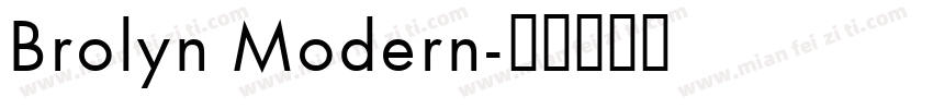 Brolyn Modern字体转换